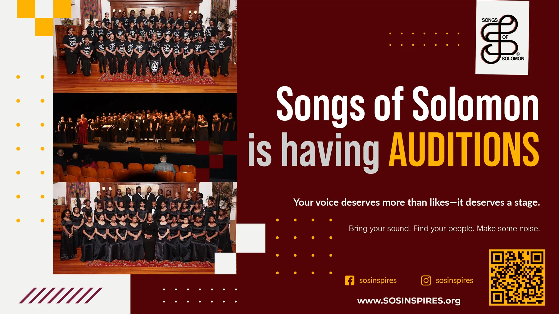 Songs of Solomon is having auditions